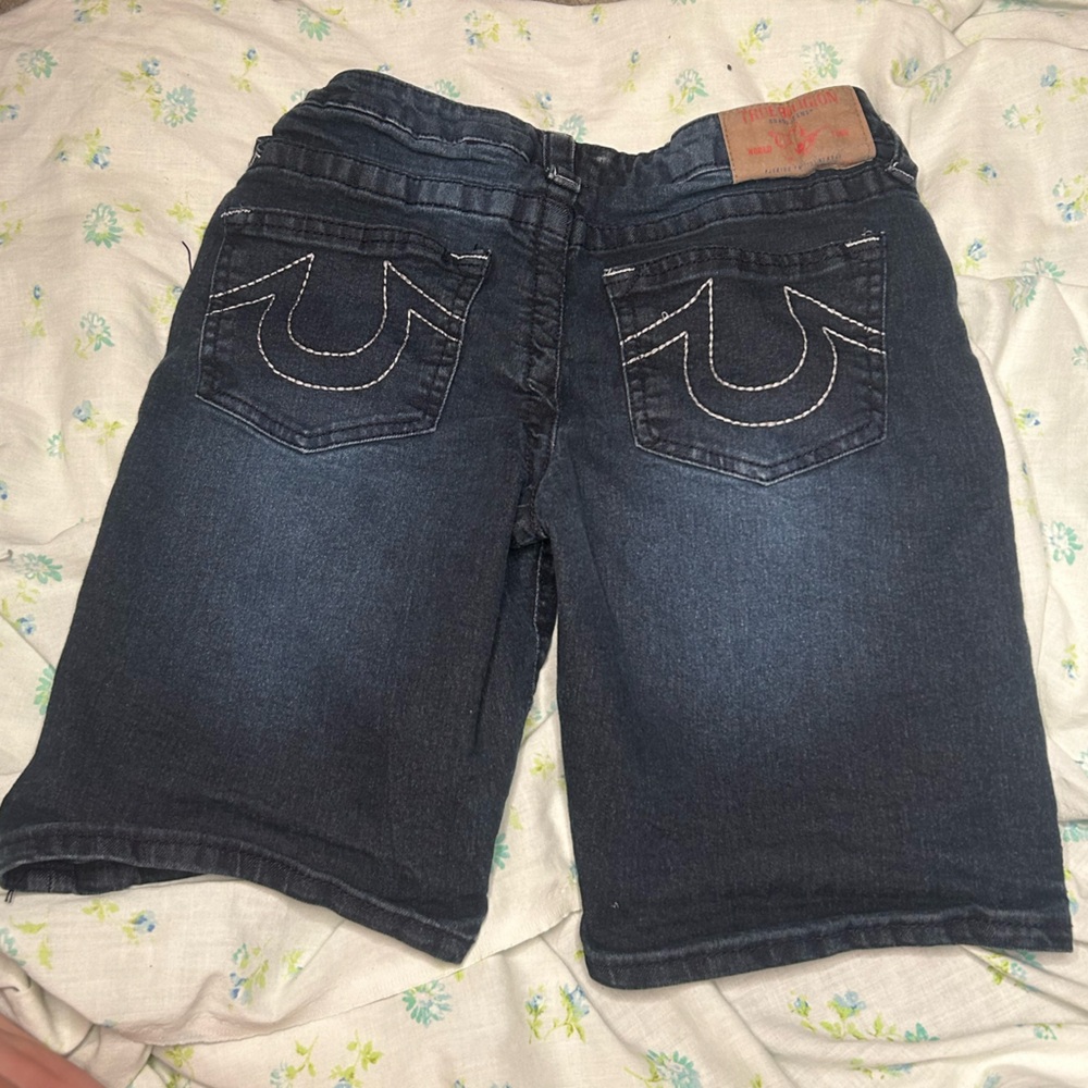 True Religion Blue & White Jean Shorts W 12